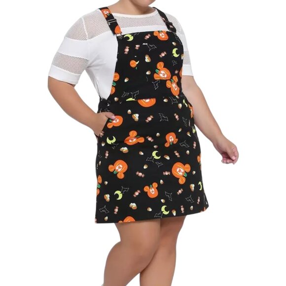 NWT Disney Mickey Mouse Halloween Pumpkin Treats Skirtall Plus Size 2 - Picture 1 of 12